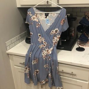 Light blue floral dress